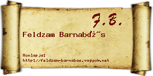 Feldzam Barnabás névjegykártya